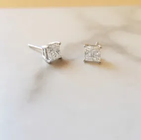 1 Carat Princess Diamond Essential Studs
