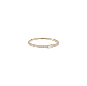 14k Diamond Baguette Pave Ring