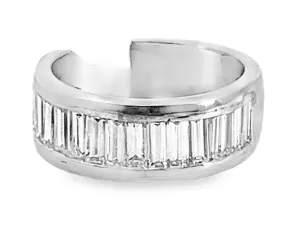 18W Channel Set Baguette Diamond Band Size 6