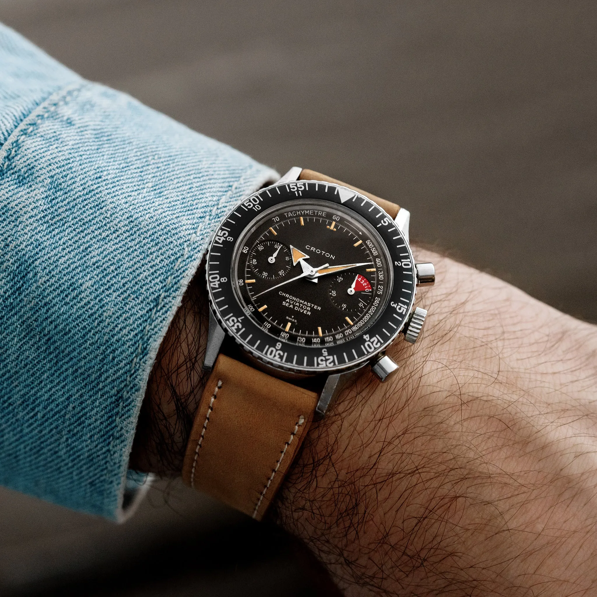 1960s Croton Chronomaster Aviator Sea Diver Ref. 105-9839