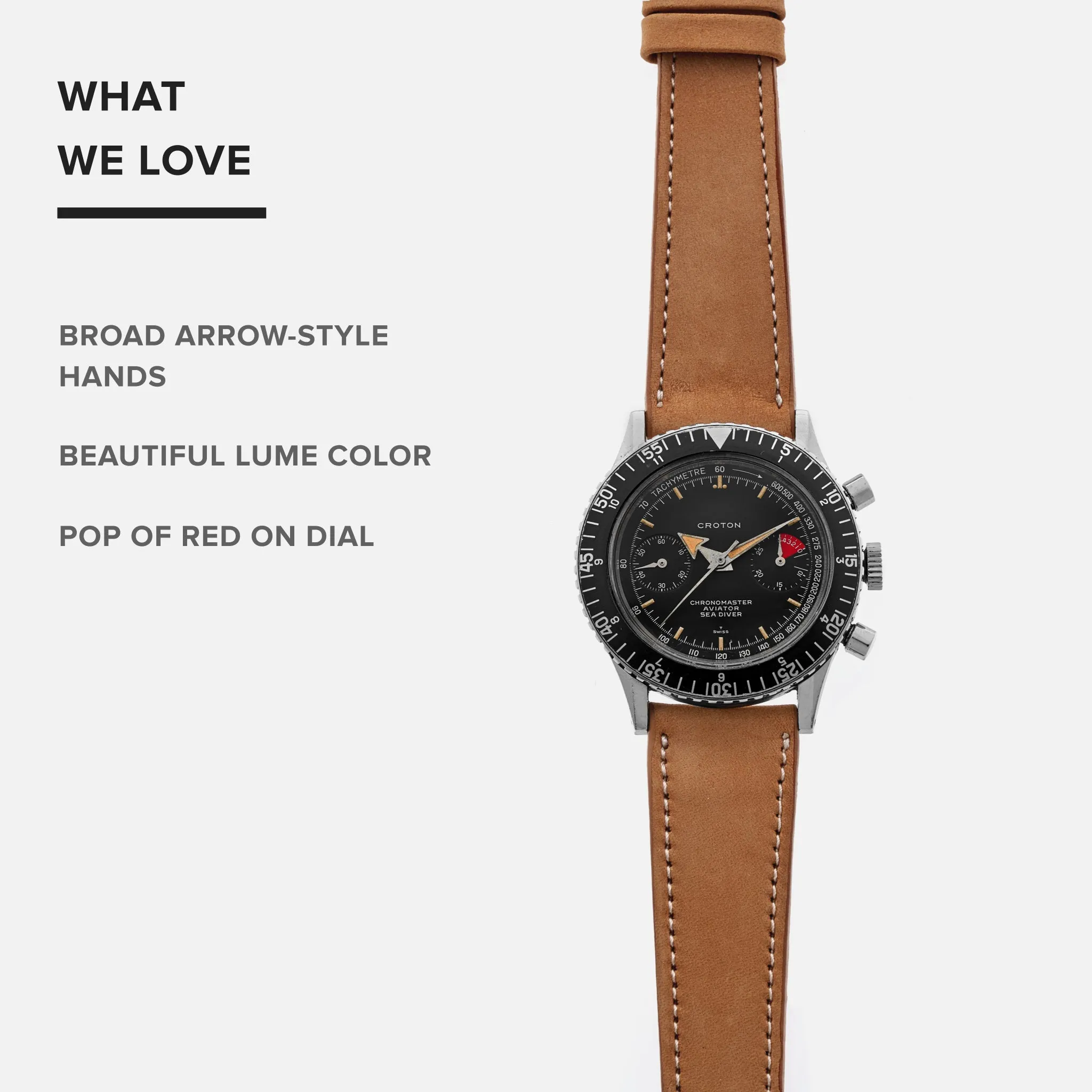 1960s Croton Chronomaster Aviator Sea Diver Ref. 105-9839