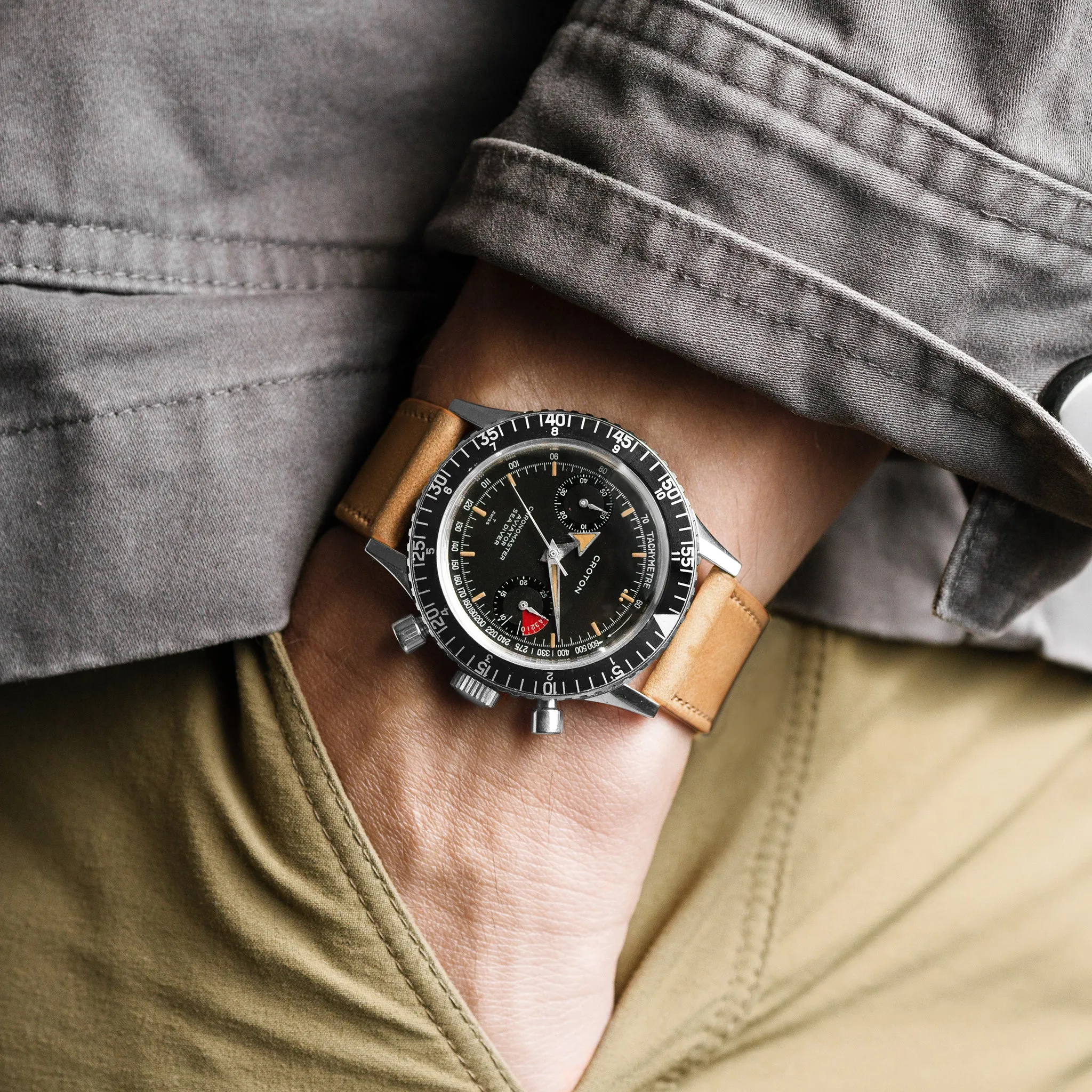 1960s Croton Chronomaster Aviator Sea Diver Ref. 105-9870