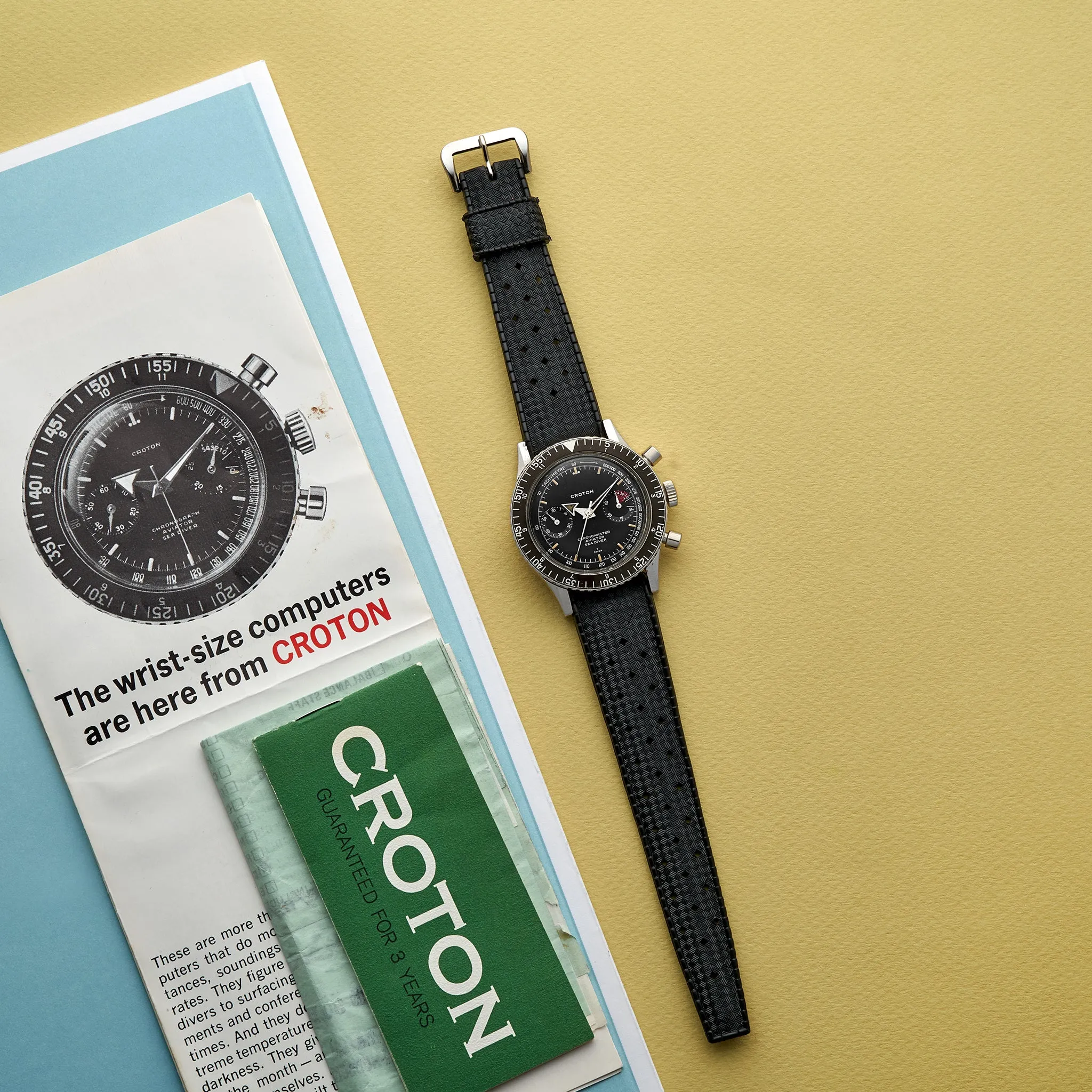 1960s Croton Chronomaster Aviator Sea Diver