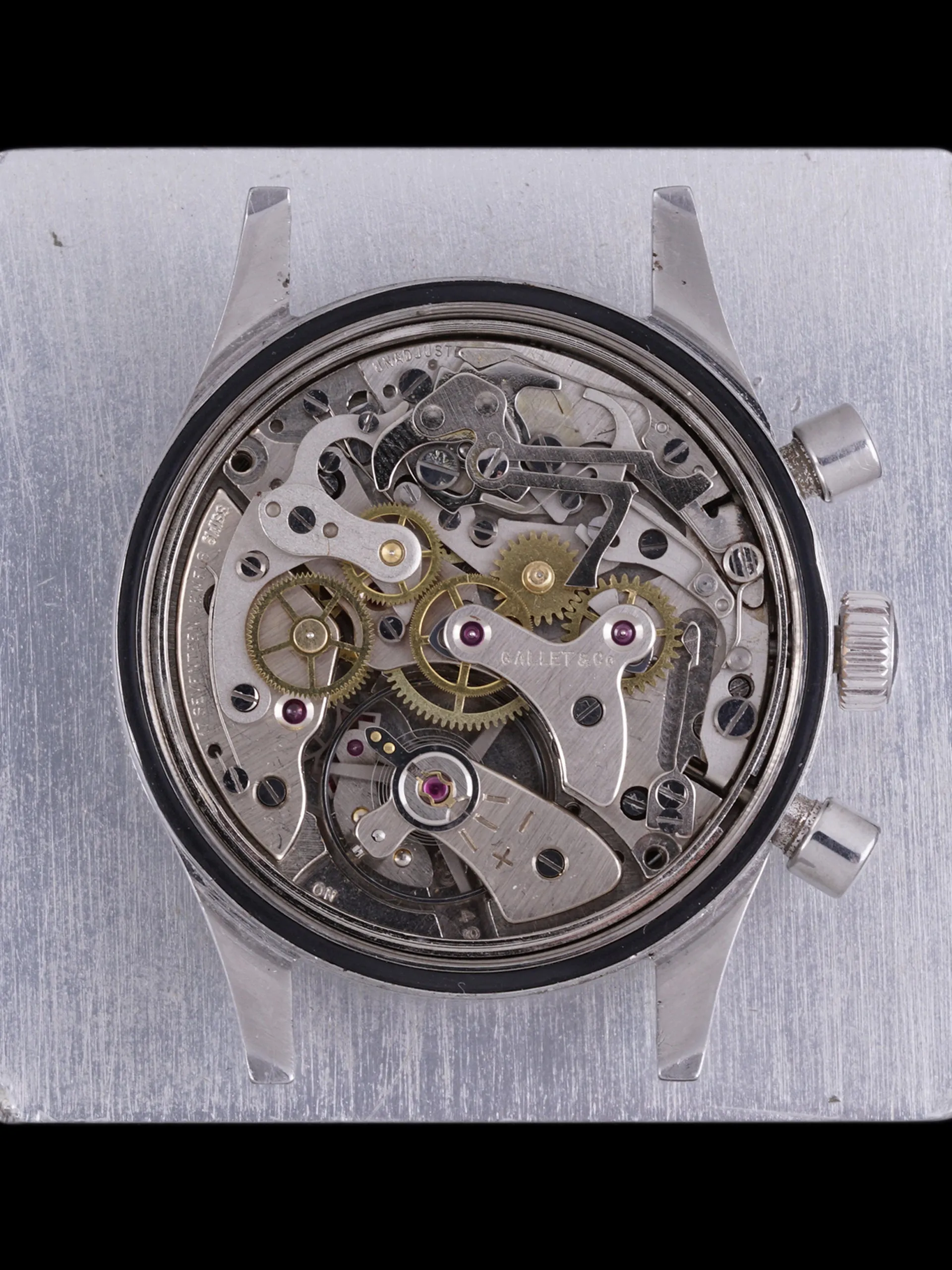 1960s Gallet Flying Officer World Time Chronograph