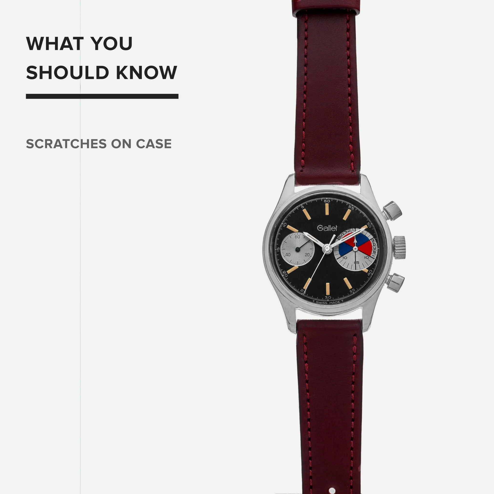1960s Gallet MultiChron Yachting 'Big Eye' Chronograph With Black Dial