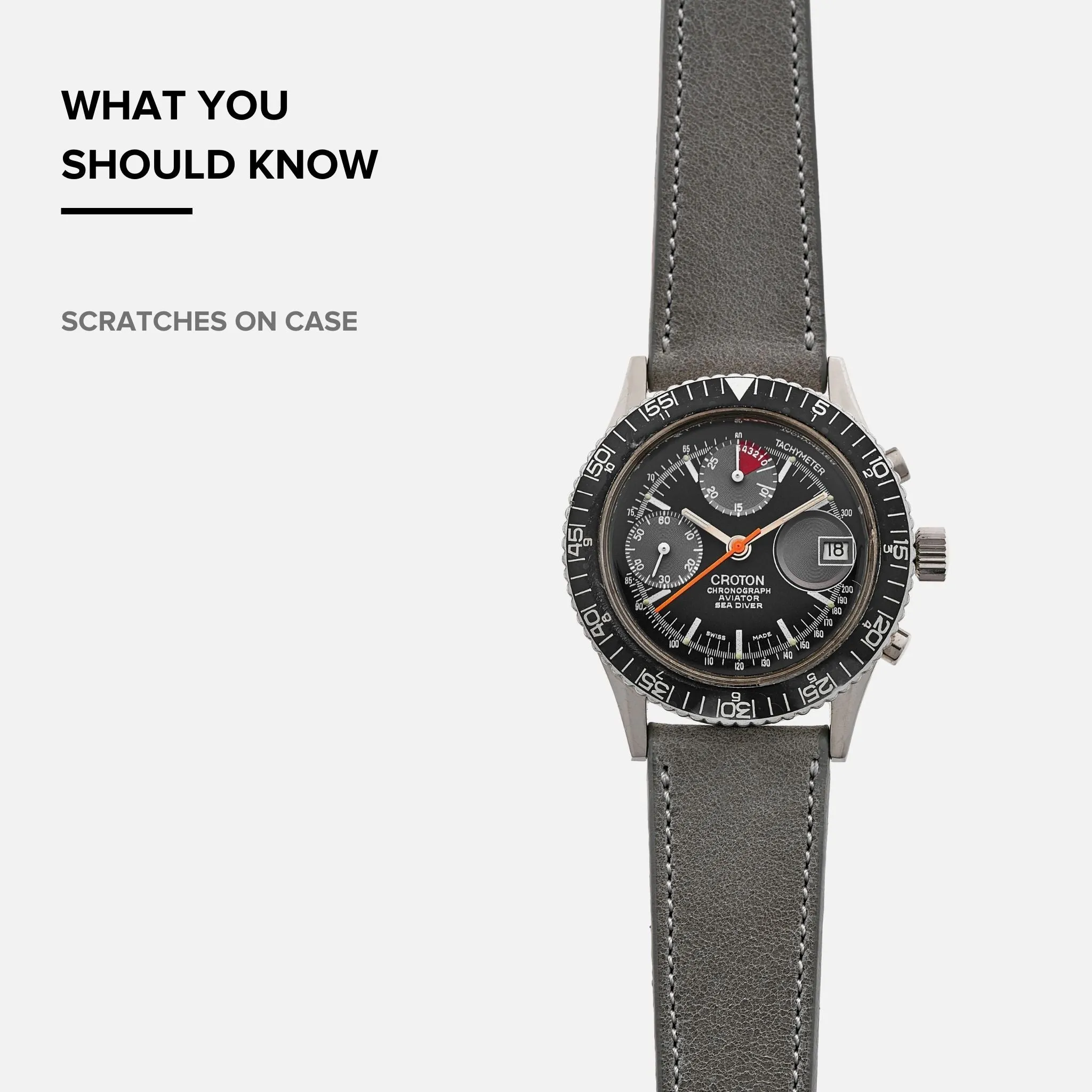 1970s Croton Aviator Sea Diver Chronograph Ref. 394-1