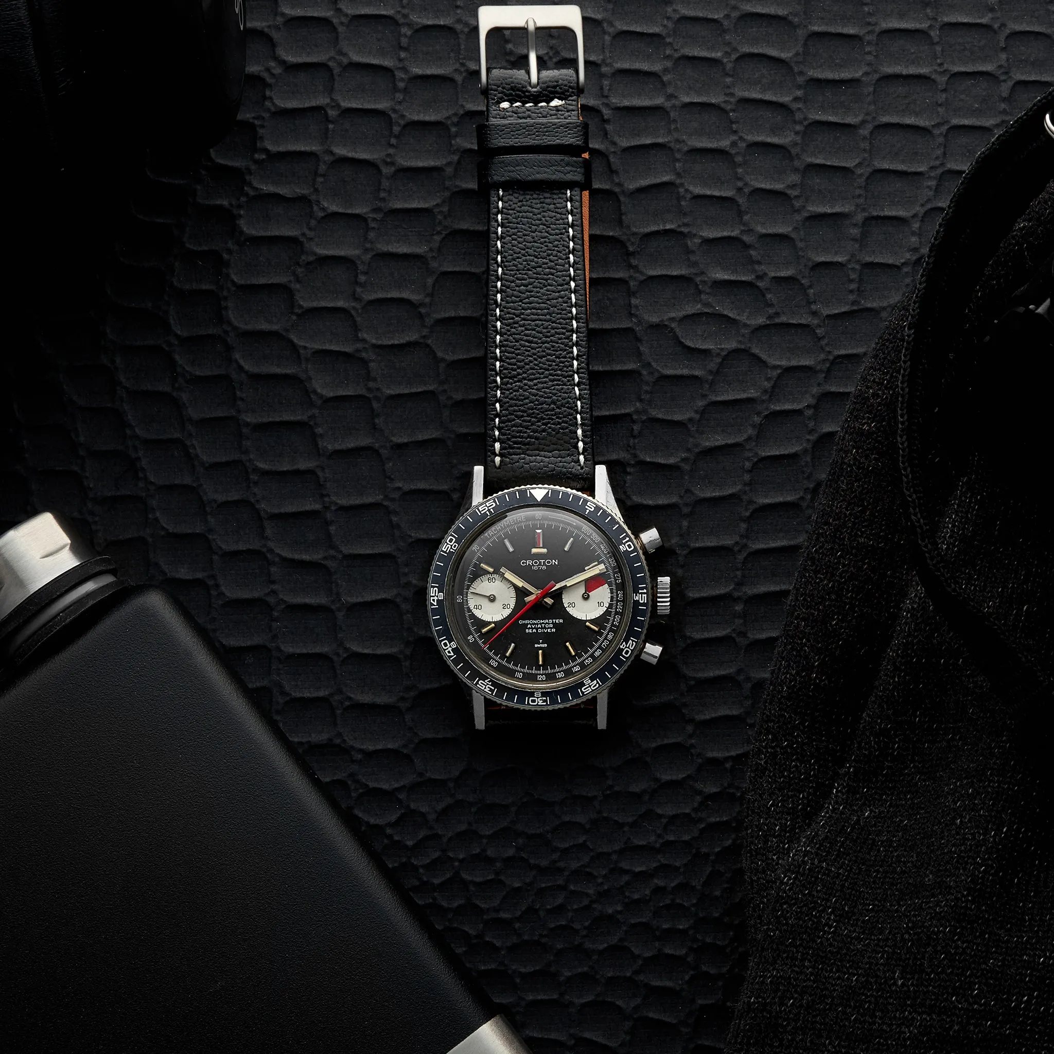 1970s Croton Chronomaster Aviator Sea Diver Ref. 107-42794