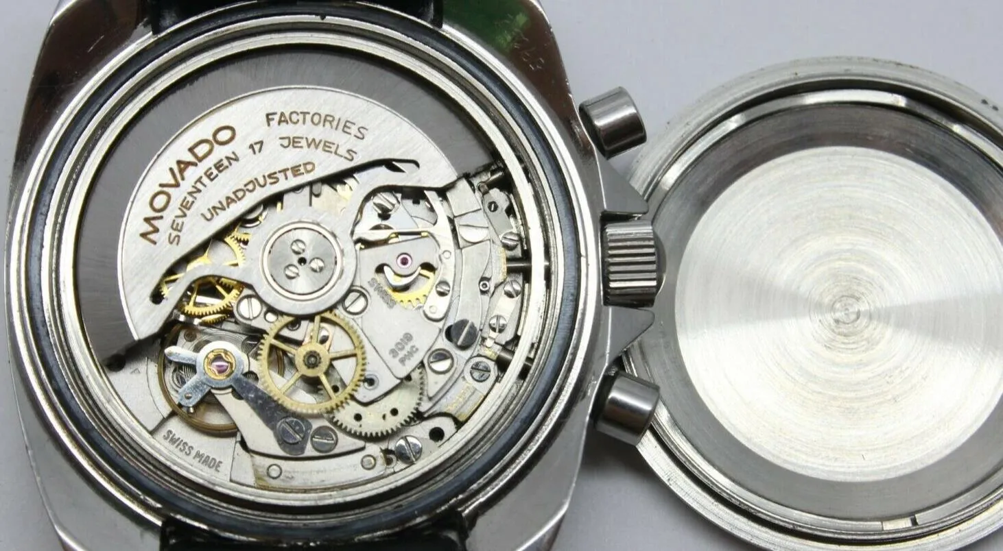 1970's Serviced Vintage Movado DataChron Zenith El Primero PHC 3019 Datron Chronograph Watch