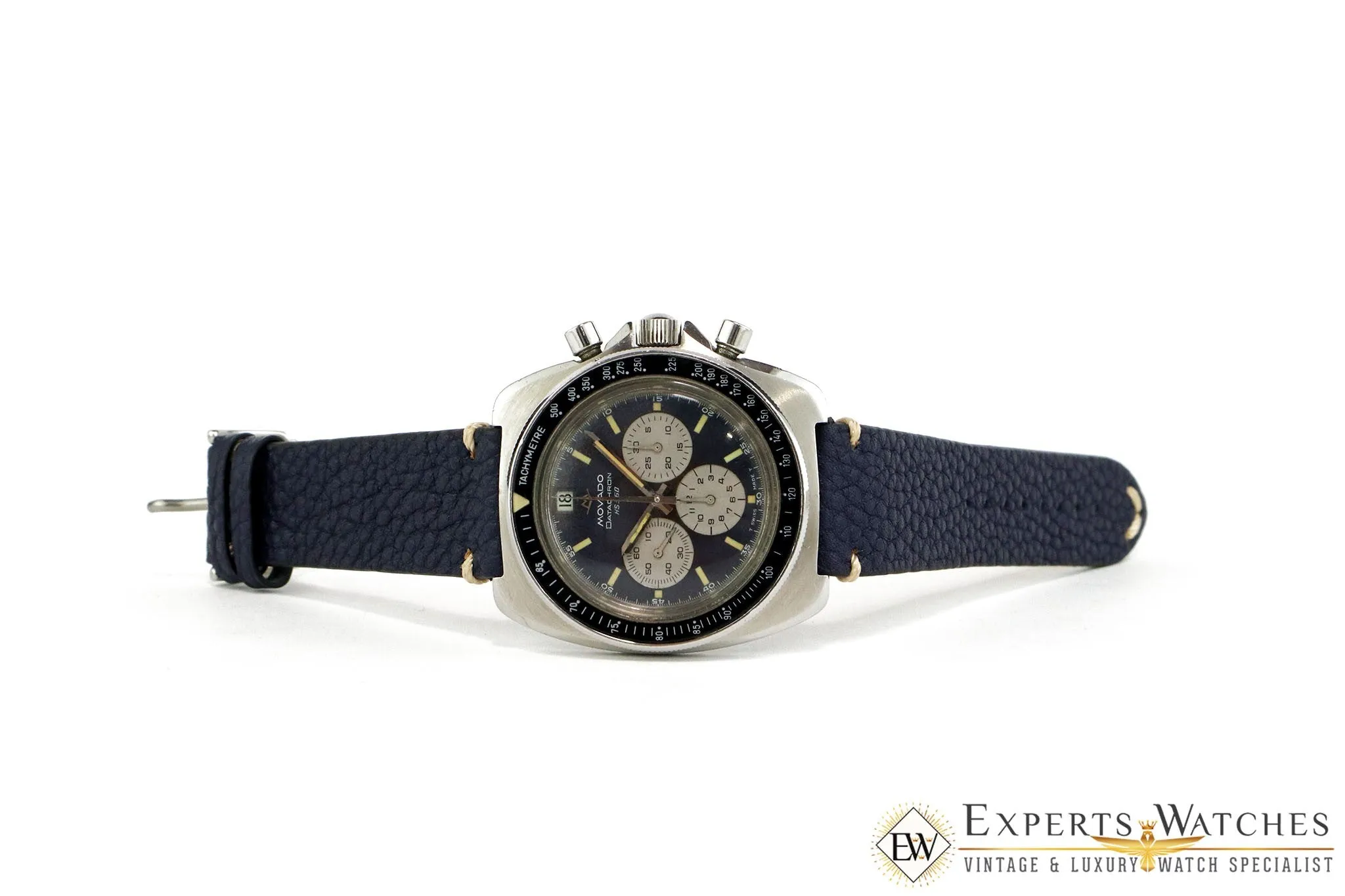 1970's Serviced Vintage Movado DataChron Zenith El Primero PHC 3019 Datron Chronograph Watch