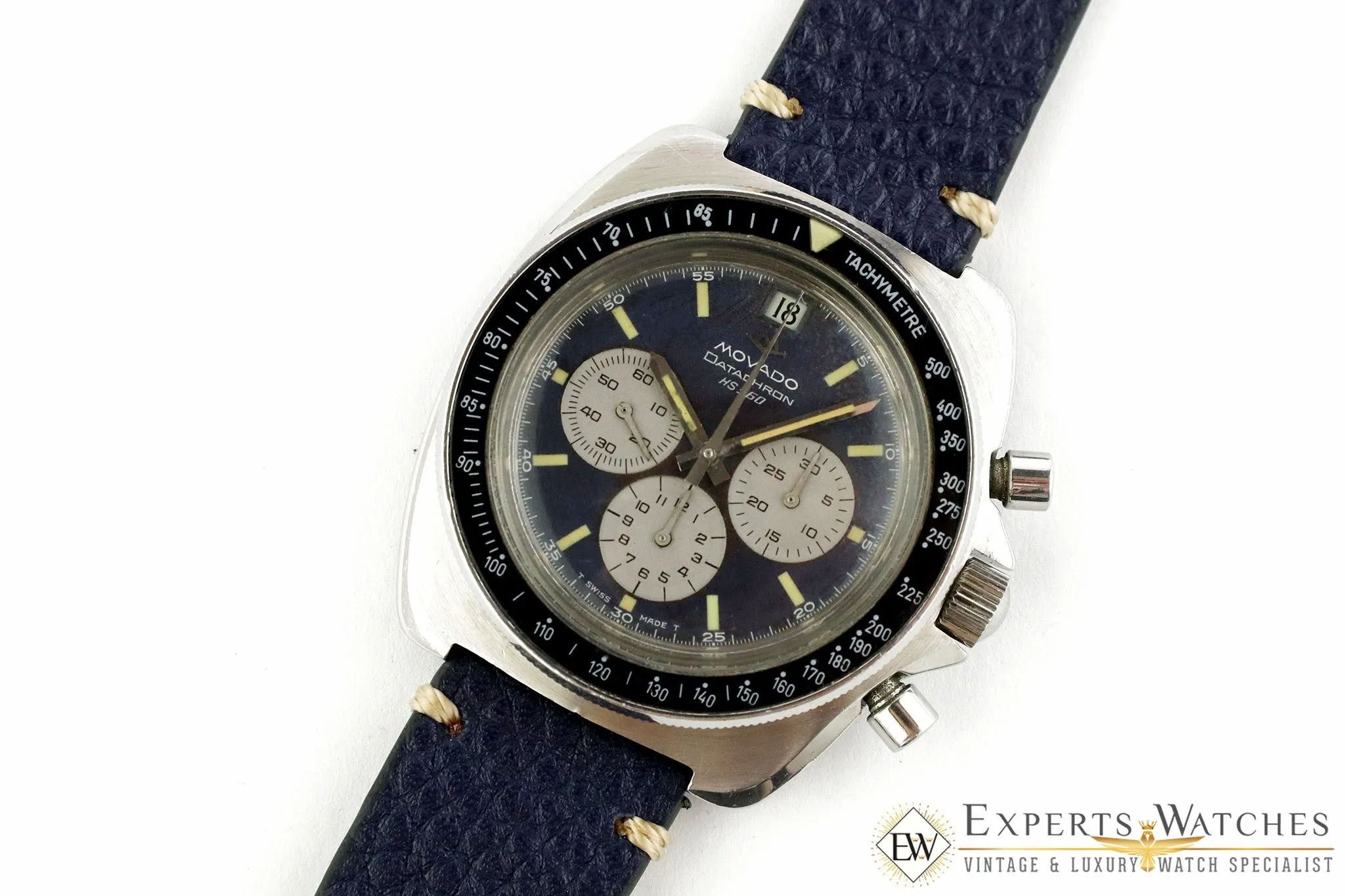 1970's Serviced Vintage Movado DataChron Zenith El Primero PHC 3019 Datron Chronograph Watch