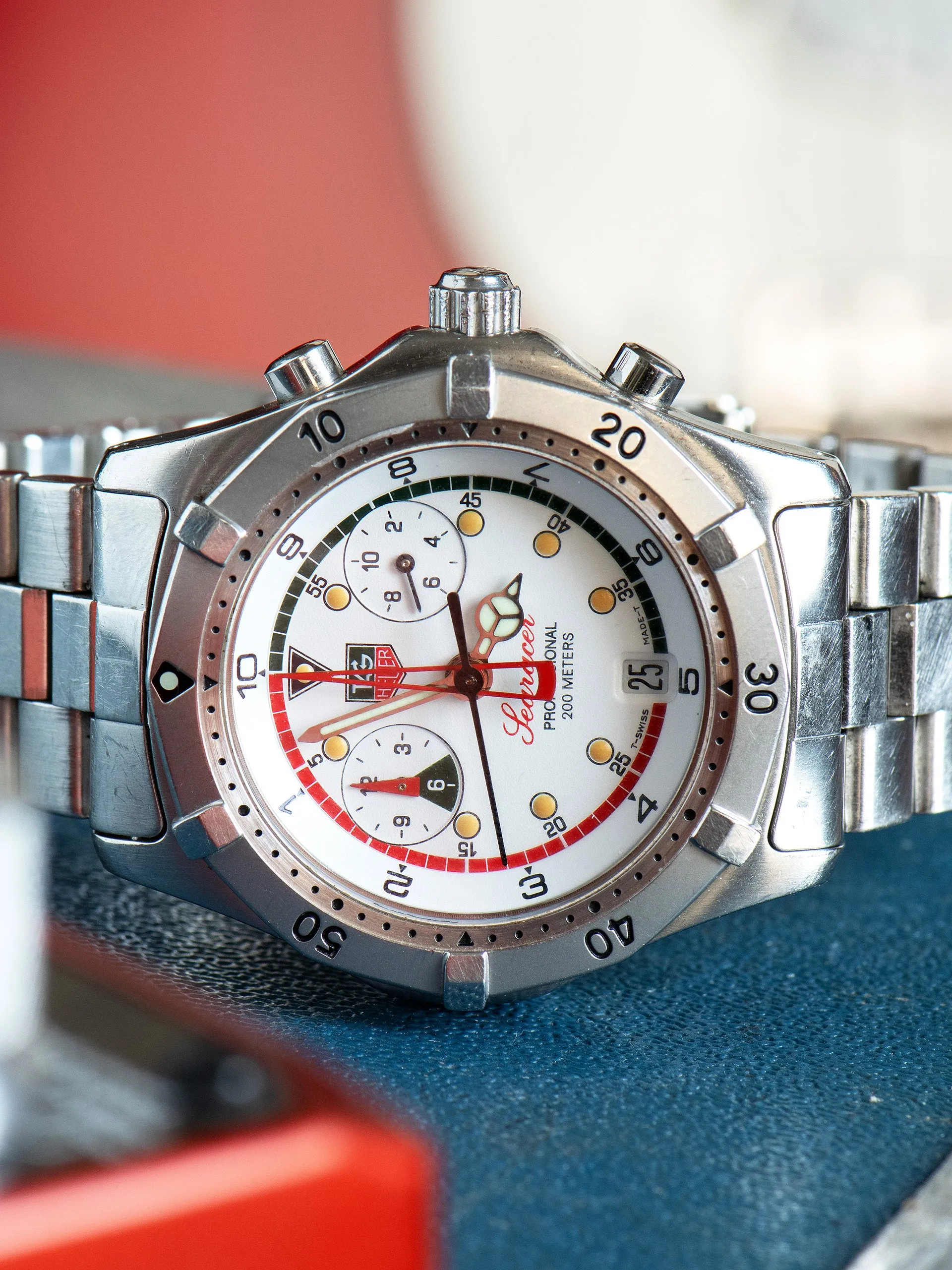 1990s TAG Heuer 2000 Searacer Regatta Chronograph (Ref. CK111R) W/ Service Case & Service Card