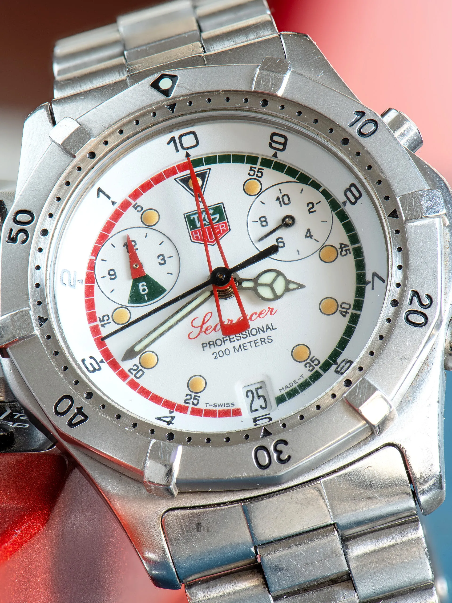 1990s TAG Heuer 2000 Searacer Regatta Chronograph (Ref. CK111R) W/ Service Case & Service Card