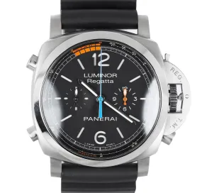 2016 MINT Panerai Luminor Regatta Chrono Flyback Titanium PAM 526 PAM00526 Black