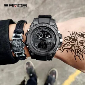 2019 New SANDA 739 Multifunction Sports Men's Watches Top Brand Luxury Military Quartz Watch Men Waterproof relogio masculino