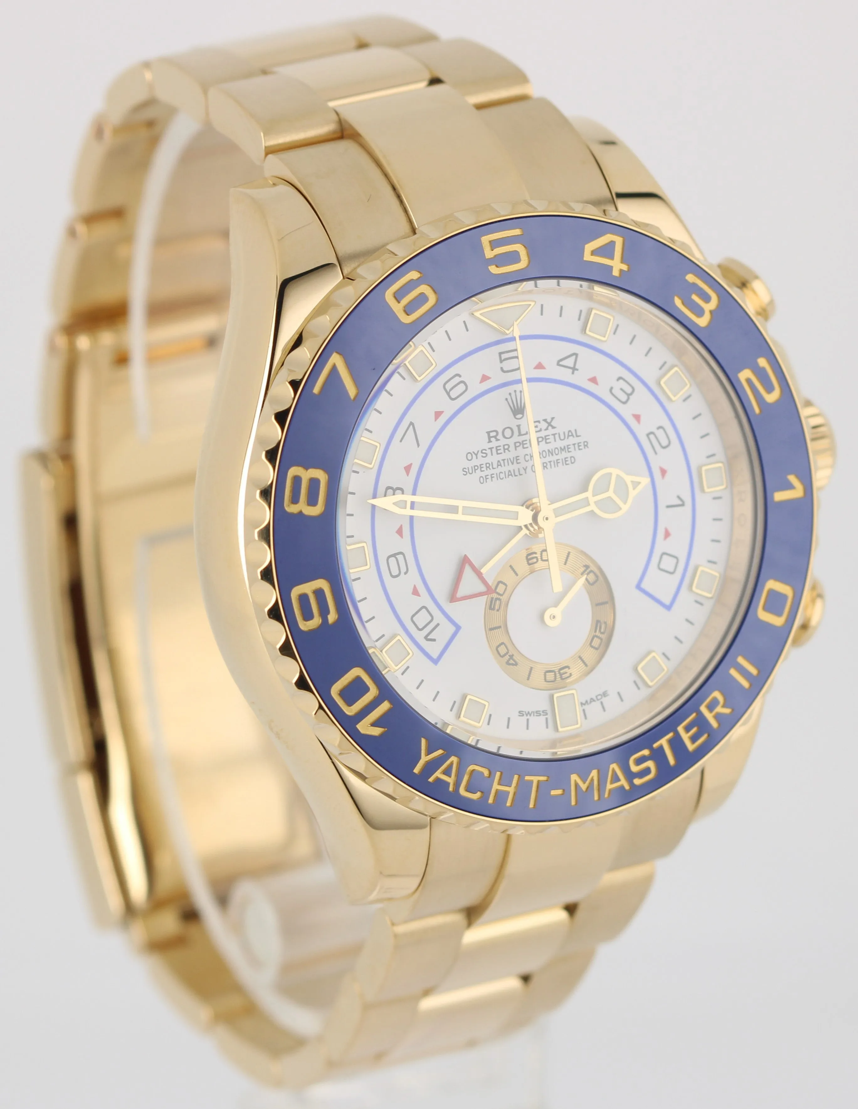 2021 Rolex Yacht-Master II NEW STYLE HANDS 18k Yellow Gold 44mm Watch 116688 BOX