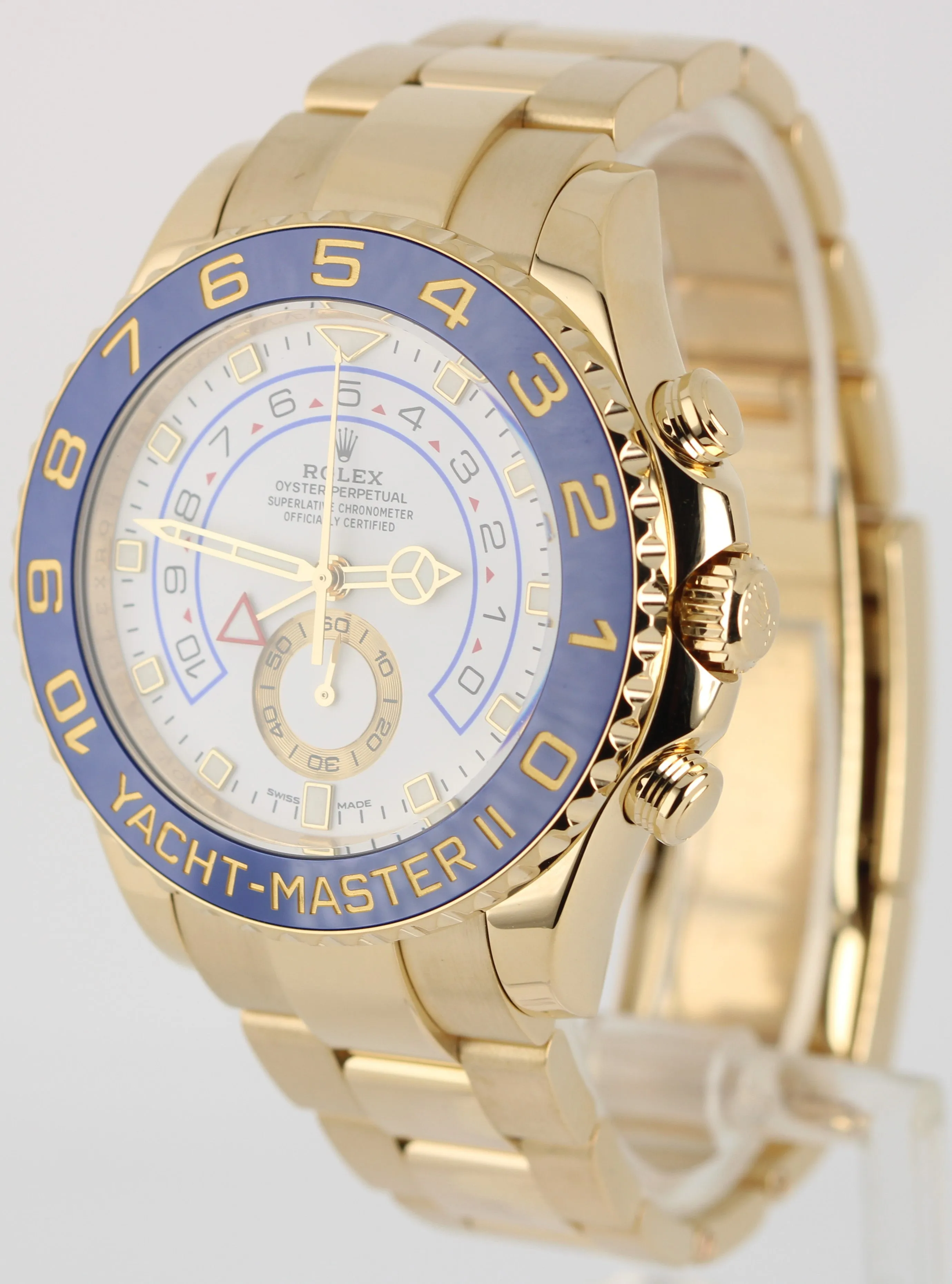 2021 Rolex Yacht-Master II NEW STYLE HANDS 18k Yellow Gold 44mm Watch 116688 BOX