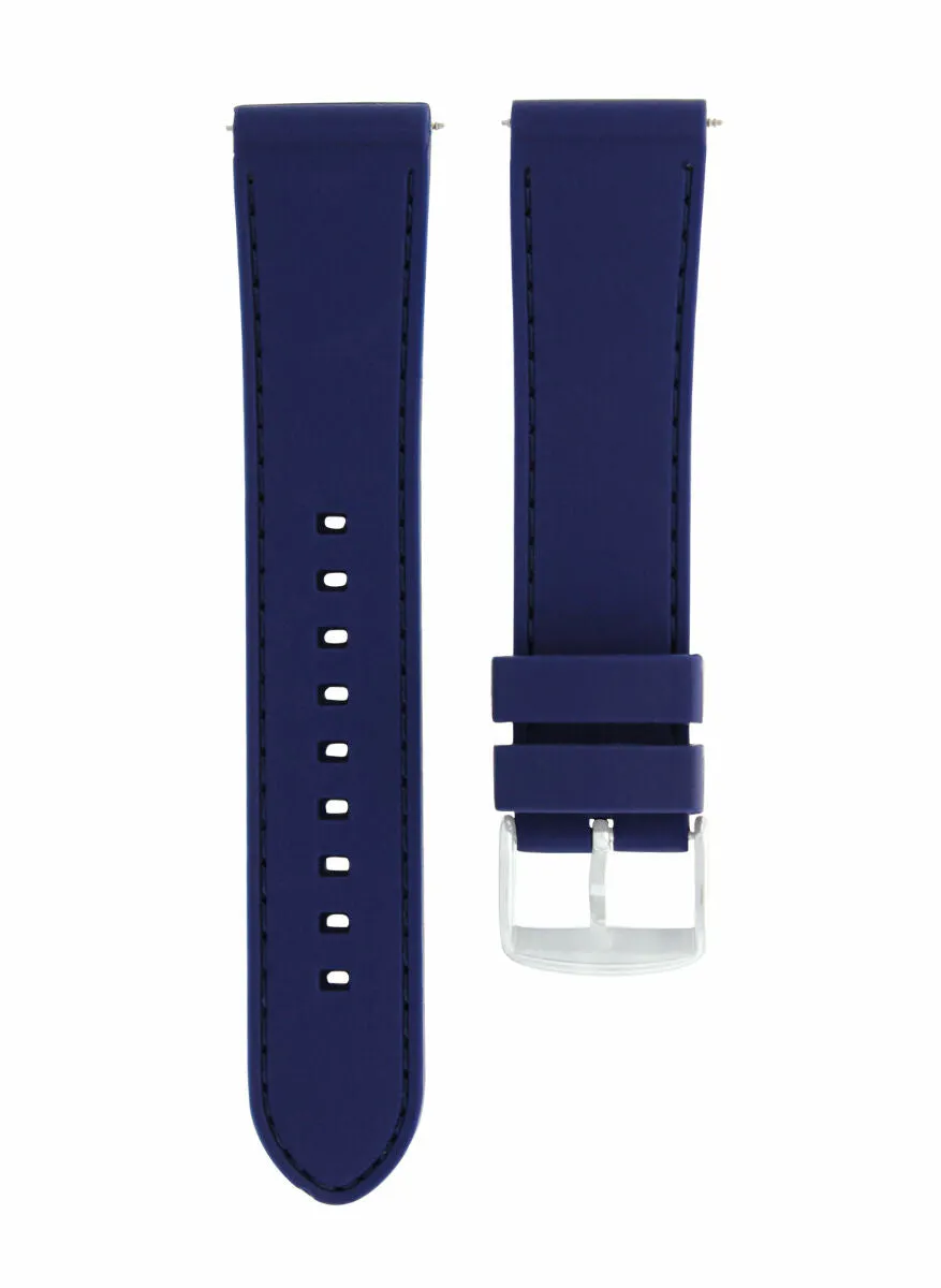 20MM SOFT RUBBER SILICONE DIVER WATCH BAND STRAP FOR BULOVA ACCUTRON BLUE