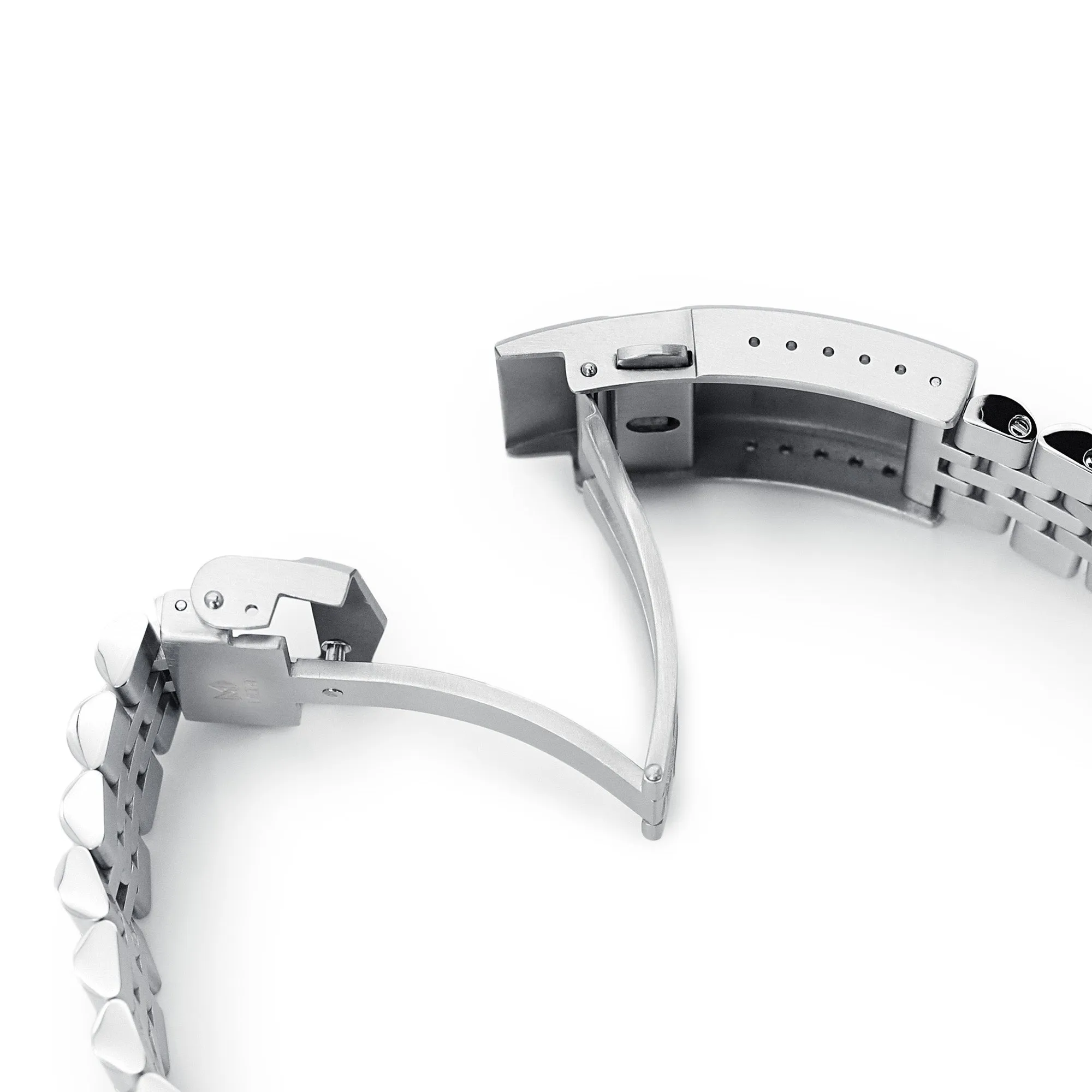 20mm Super-J Louis compatible with Omega Seamaster 41mm V-Clasp Brushed