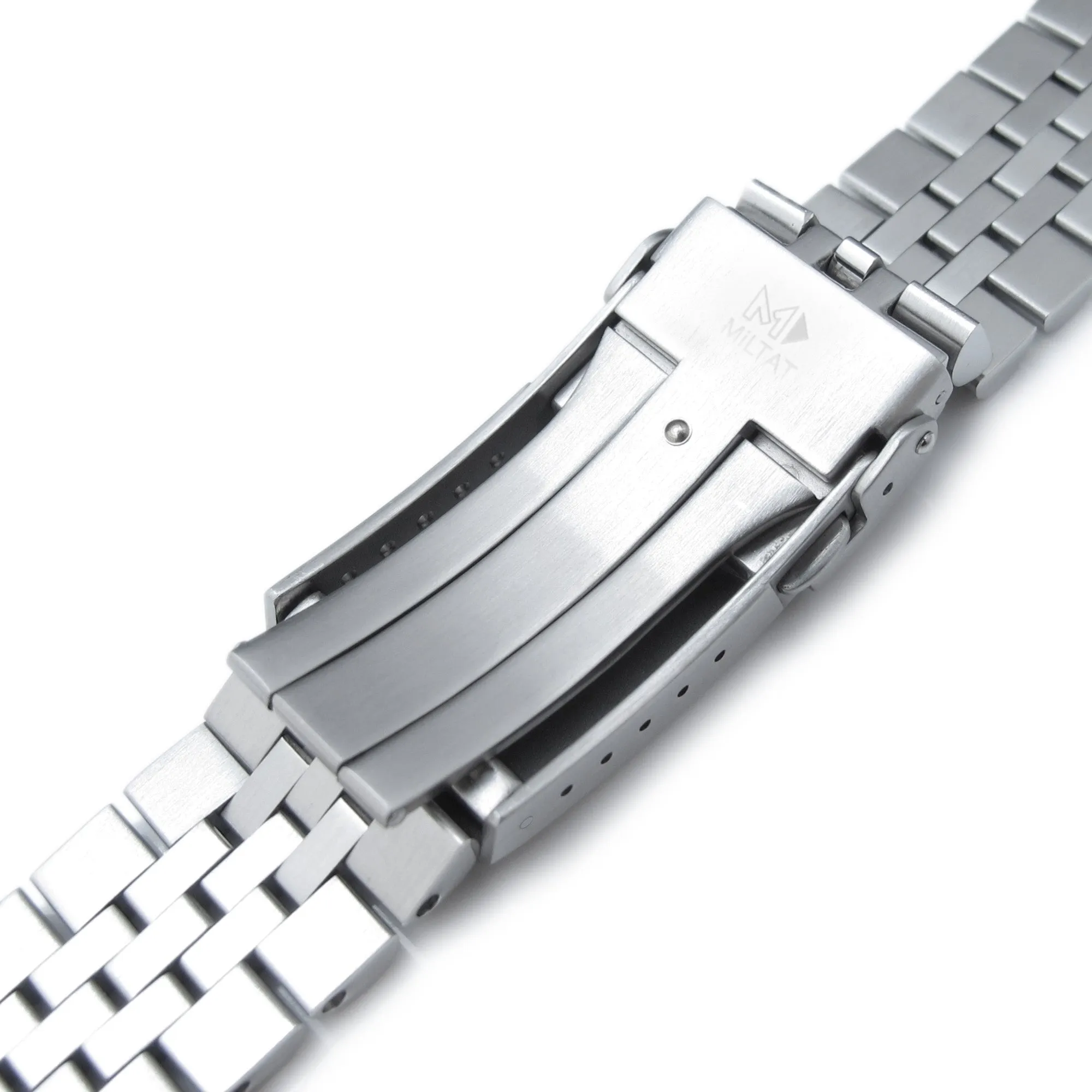 20mm Super-J Louis compatible with Omega Seamaster 41mm V-Clasp Brushed