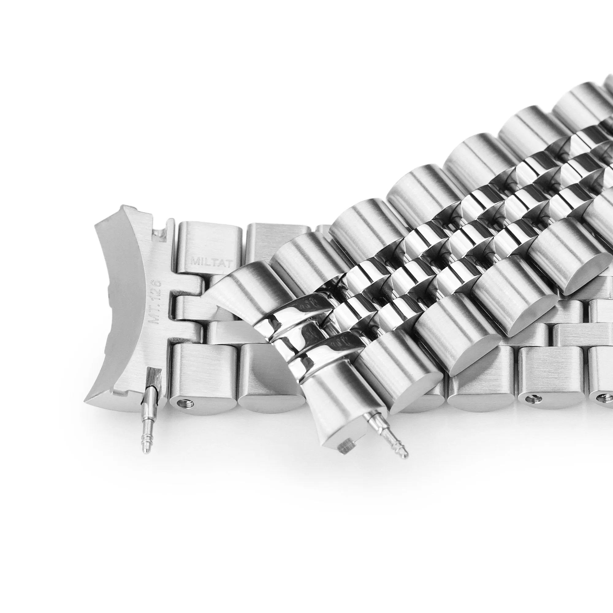 20mm Super-J Louis compatible with Omega Seamaster 41mm V-Clasp Brushed