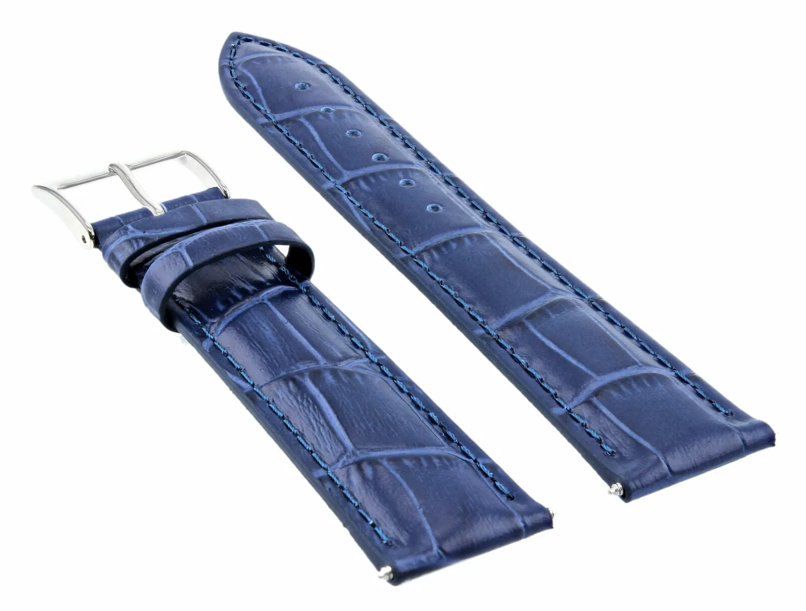 21MM LEATHER WATCH BAND STRAP FOR TISSOT PRC200 SEASTAR 100 CLASSIC WATCH BLUE