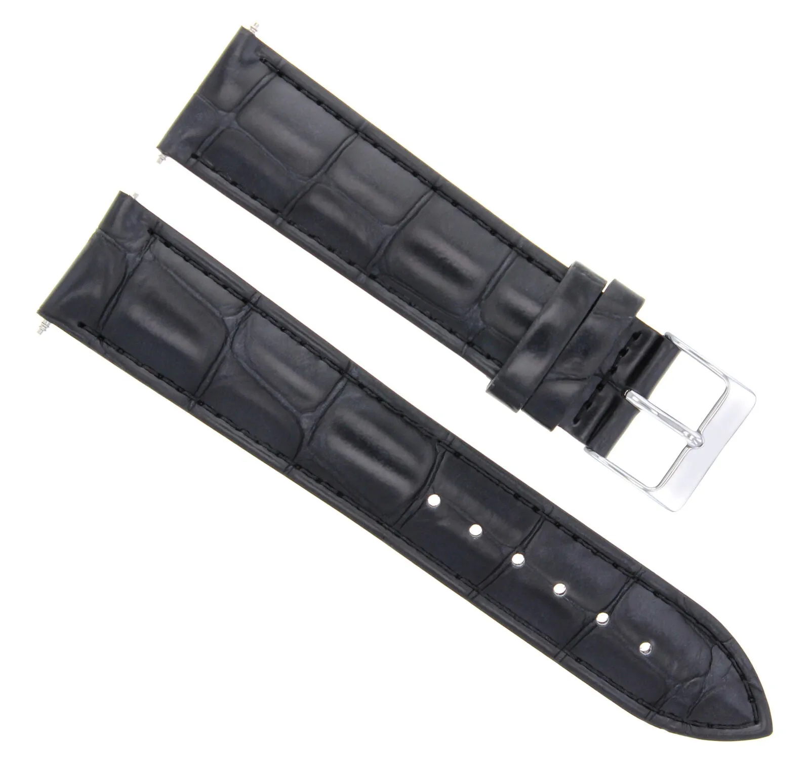 22MM ITALIAN LEATHER WATCH BAND STRAP FOR INVICTA PRO DIVER RUSSIAN WATCH BLACK