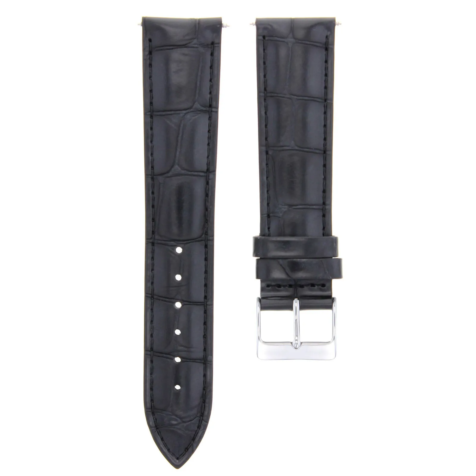 22MM ITALIAN LEATHER WATCH BAND STRAP FOR INVICTA PRO DIVER RUSSIAN WATCH BLACK