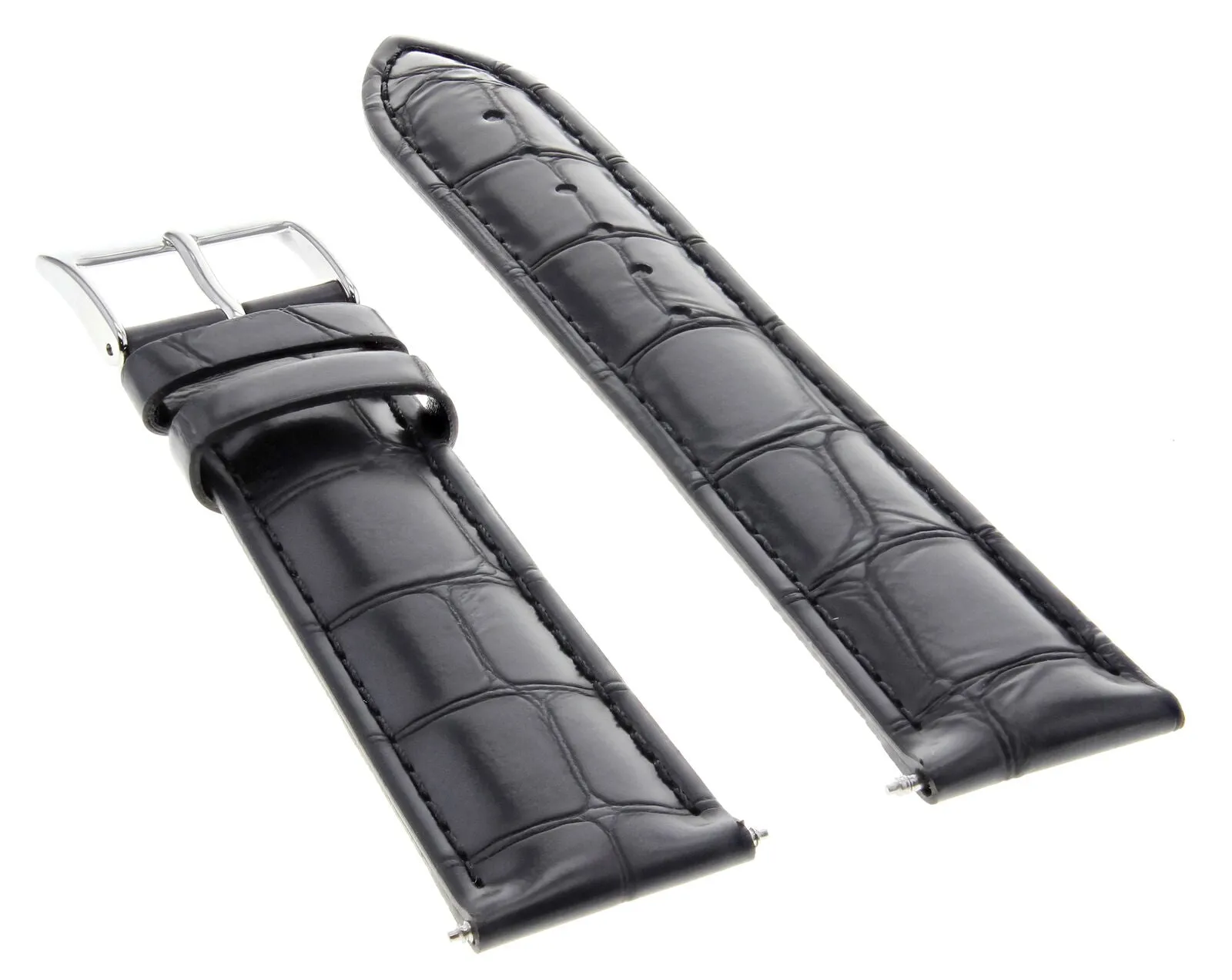 22MM ITALIAN LEATHER WATCH BAND STRAP FOR INVICTA PRO DIVER RUSSIAN WATCH BLACK