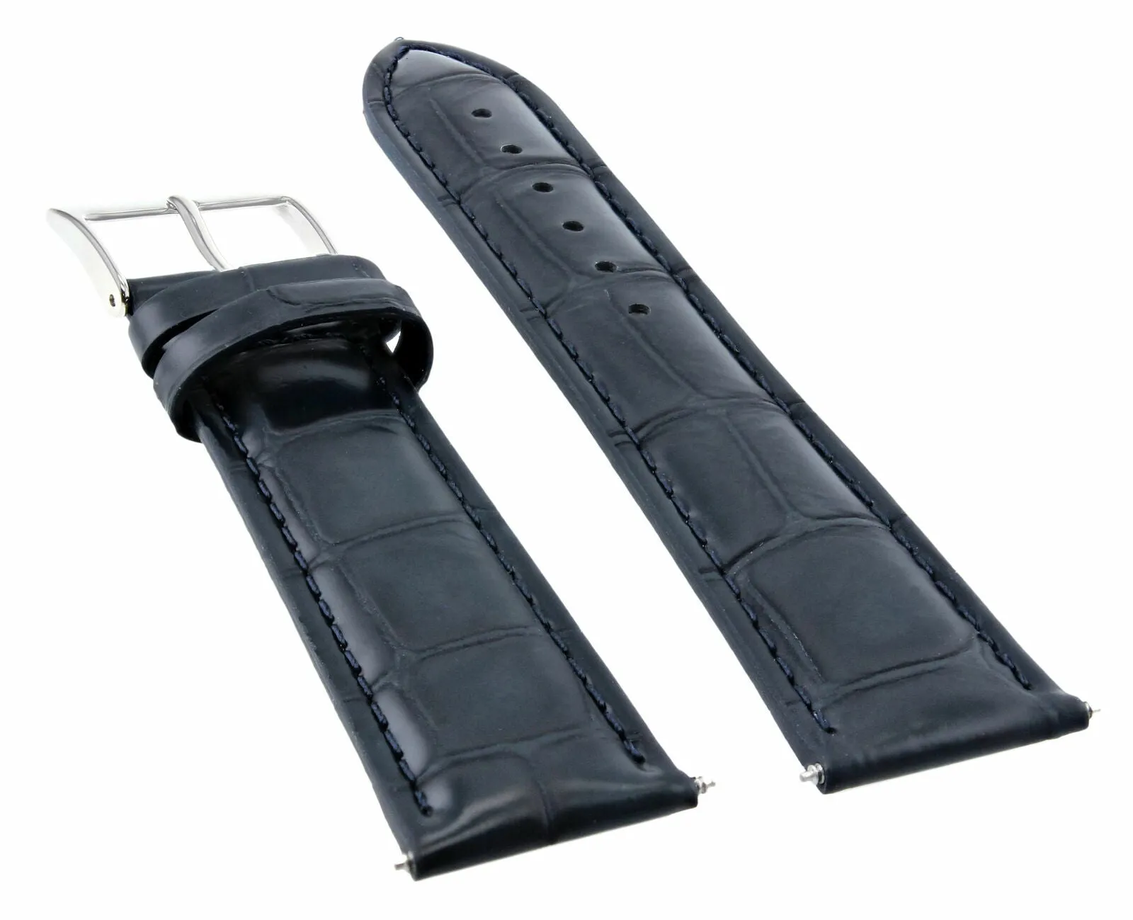 22MM ITALIAN LEATHER WATCH BAND STRAP FOR TISSOT PRC200 PRS200 1853 DARK BLUE