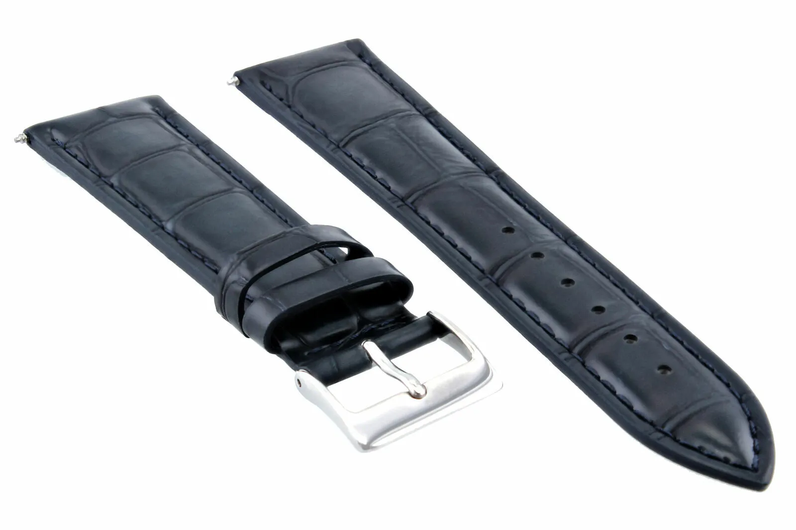 22MM ITALIAN LEATHER WATCH BAND STRAP FOR TISSOT PRC200 PRS200 1853 DARK BLUE
