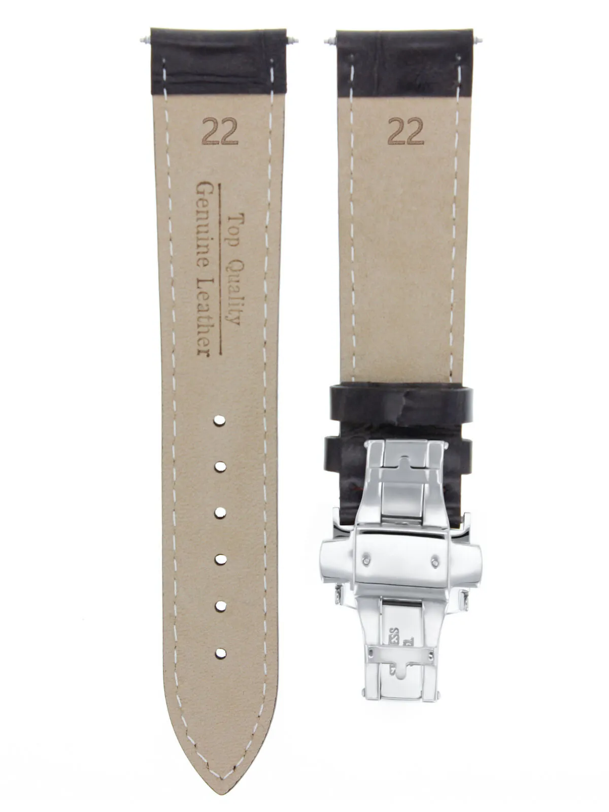 22MM LEATHER STRAP BAND FOR TUDOR BLACK BAY HERITAGE 79220R 70330 WATCH D/BROWN