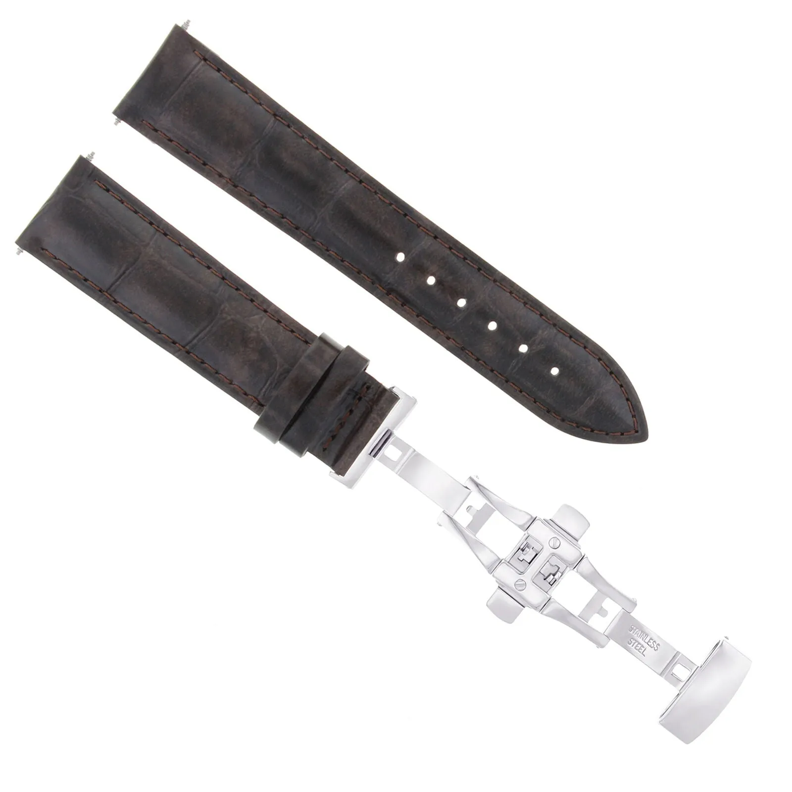 22MM LEATHER STRAP BAND FOR TUDOR BLACK BAY HERITAGE 79220R 70330 WATCH D/BROWN