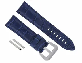 22MM LEATHER WATCH BAND STRAP FOR ULYSEE NARDIN WATCH BLUE