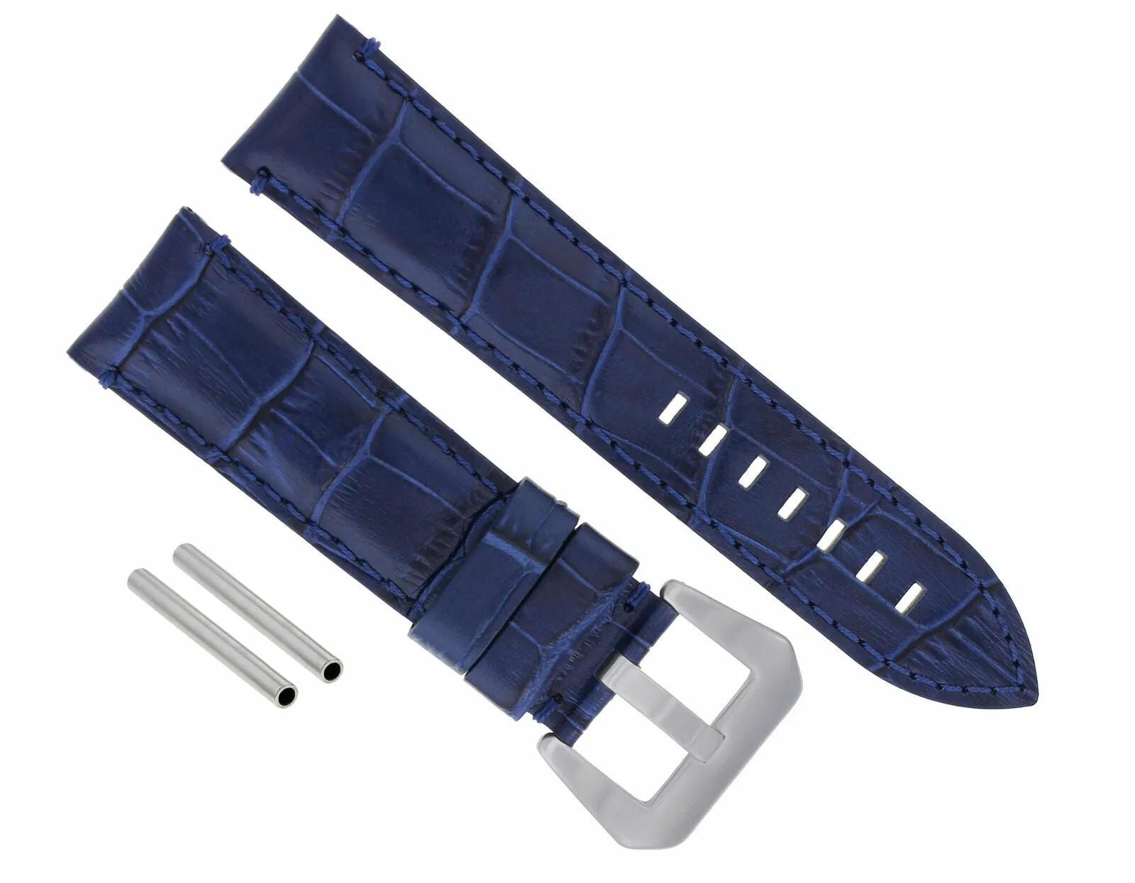 22MM LEATHER WATCH BAND STRAP FOR ULYSEE NARDIN WATCH BLUE