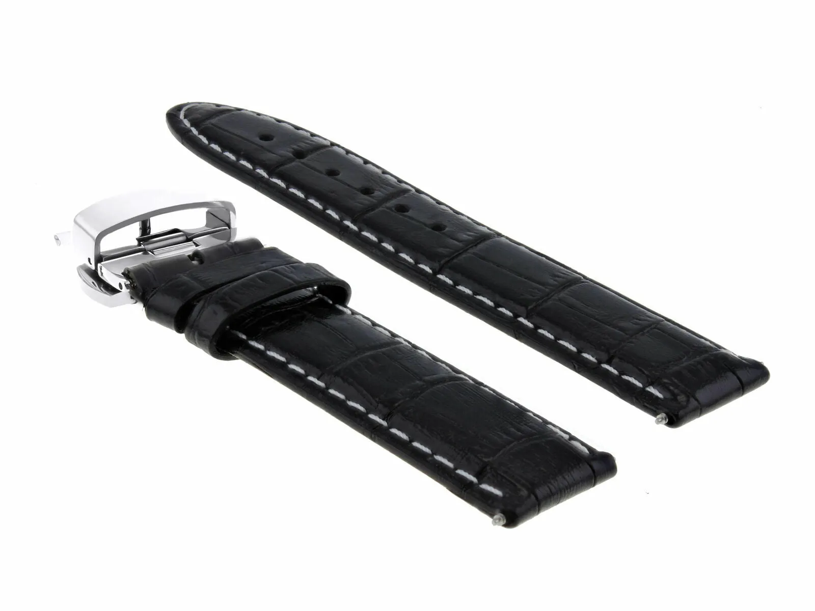 22MM LEATHER WATCH STRAP BAND FOR PAM 0392 PANERAI LUMINOR MARINA 1950 BLACK WS