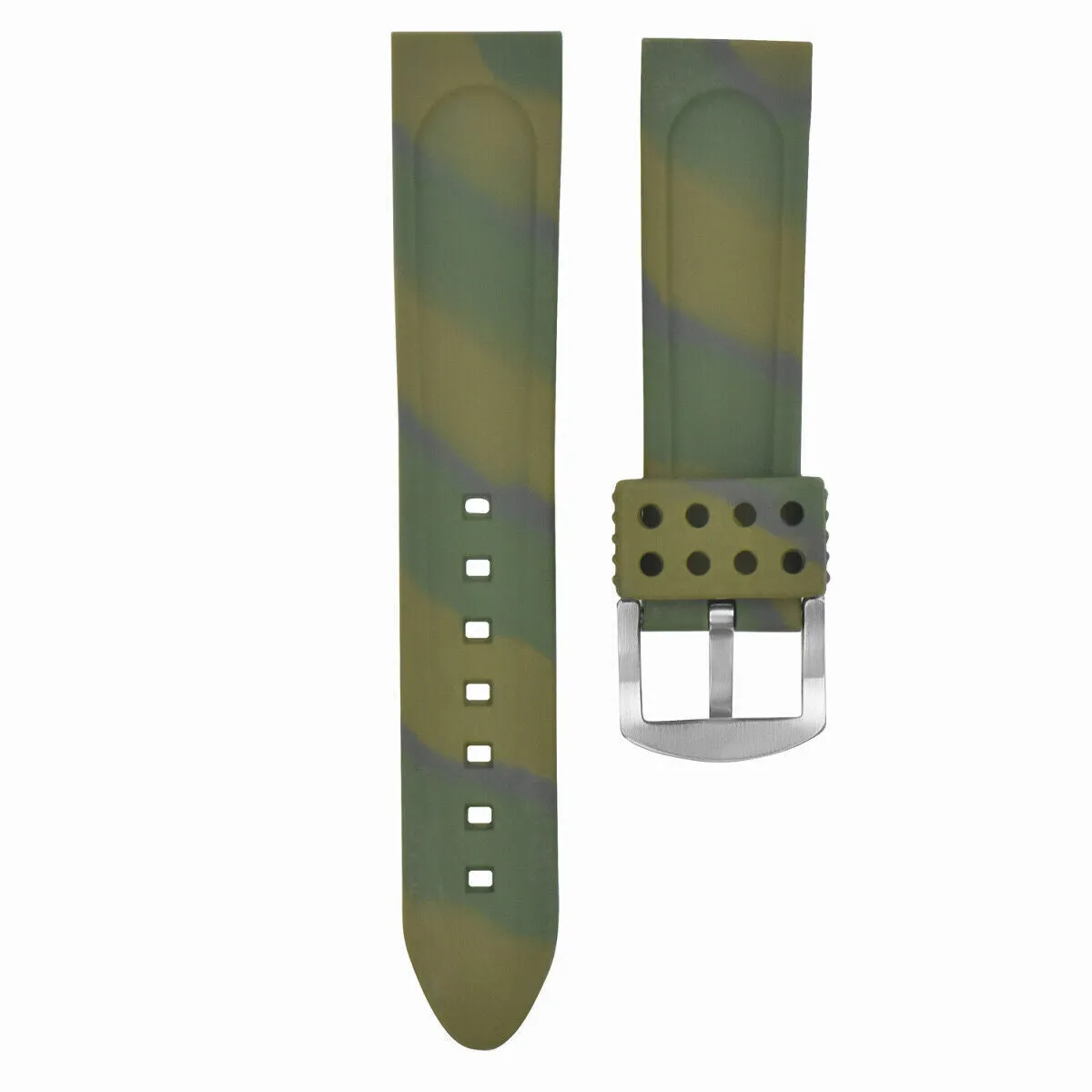 22MM RUBBER DIVER WATCH STRAP BAND FOR SWISS ARMY MILITARY CLASSIC CHRONO WATCH
