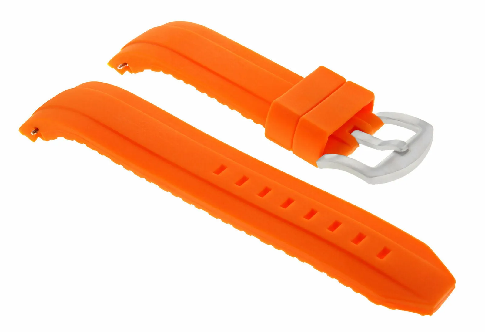 22MM SILICONE RUBBER STRAP BAND FOR MENS CITIZEN DIVER PROMASTER WATCH ORANGE
