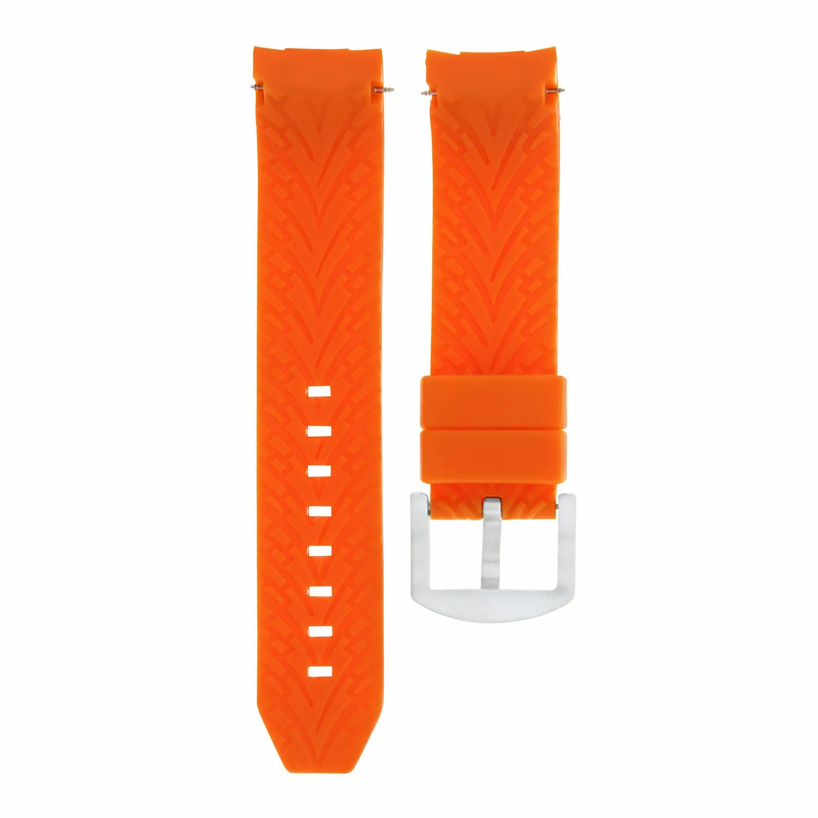 22MM SILICONE RUBBER STRAP BAND FOR MENS CITIZEN DIVER PROMASTER WATCH ORANGE
