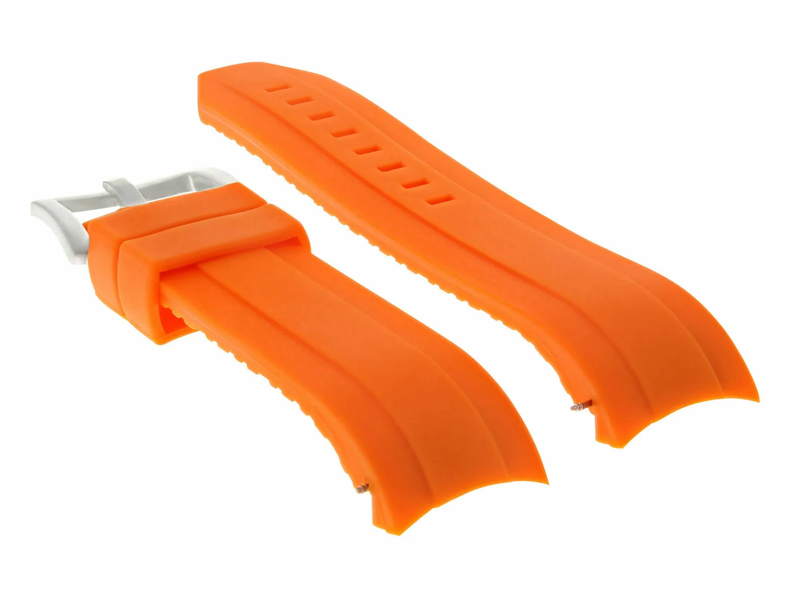 22MM SILICONE RUBBER STRAP BAND FOR MENS CITIZEN DIVER PROMASTER WATCH ORANGE