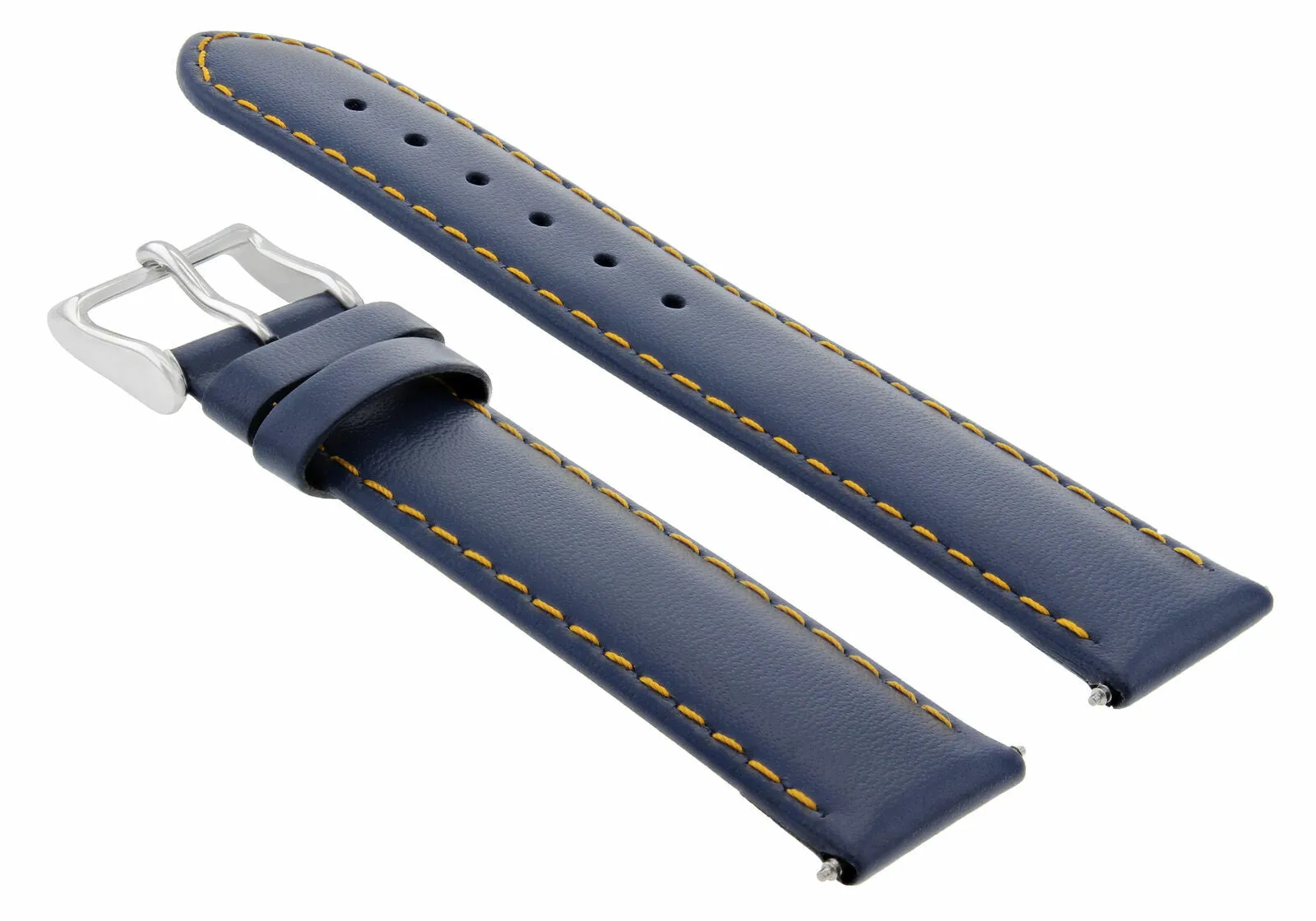 22MM SMOOTH LEATHER WATCH STRAP BAND FOR MOVADO BOLD 3600261 WATCH BLUE ORANGE S