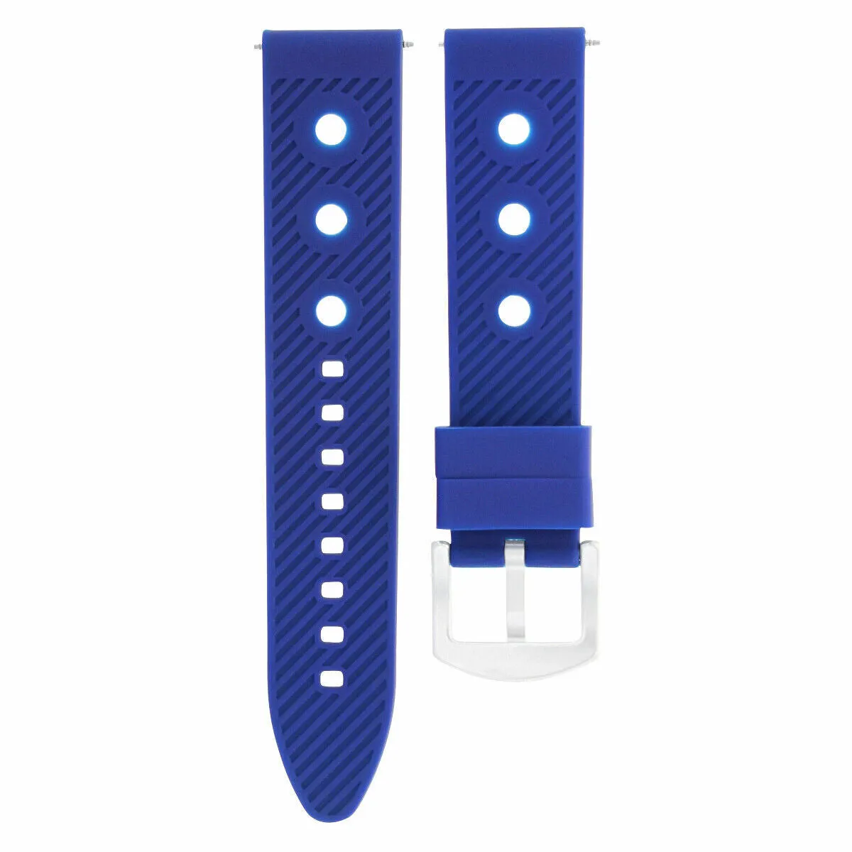 24MM RUBBER RACING WATCH BAND DIVER STRAP FOR INVICTA RUSSIAN DIVER WATCH BLUE