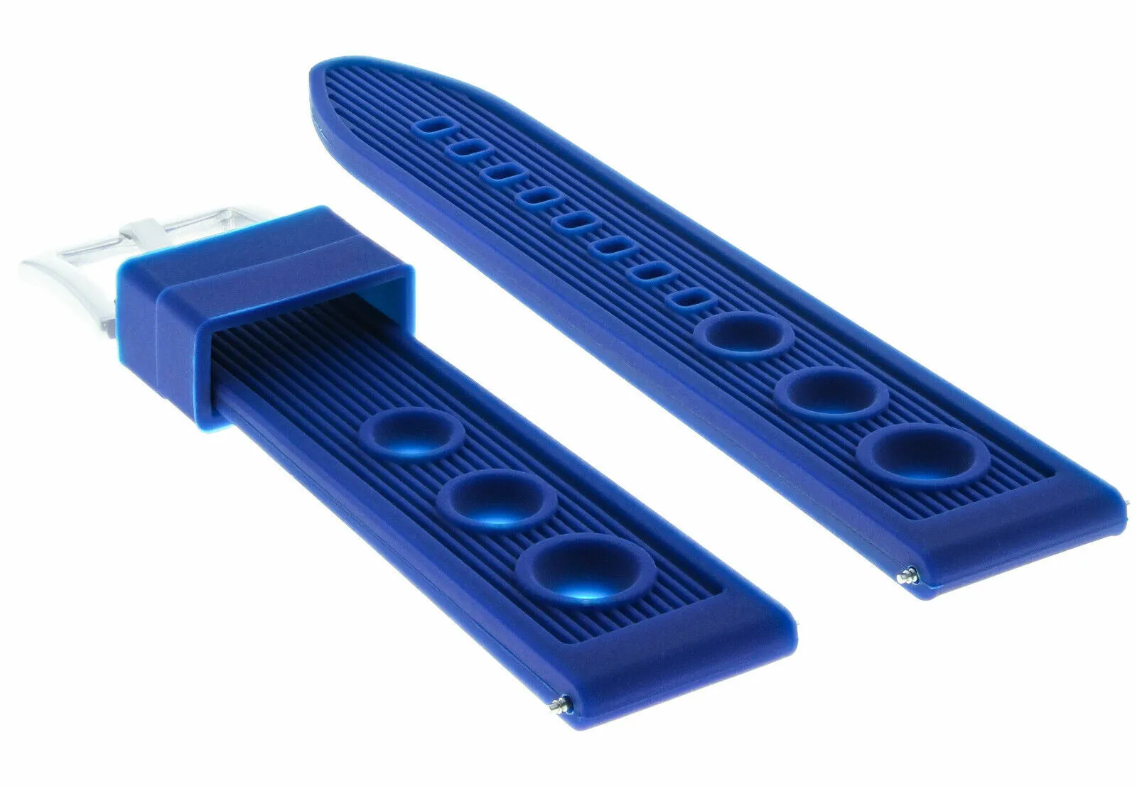 24MM RUBBER RACING WATCH BAND DIVER STRAP FOR INVICTA RUSSIAN DIVER WATCH BLUE