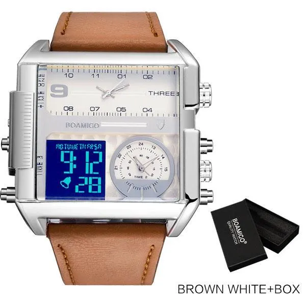 3-Timezone Luxury Sports Watch