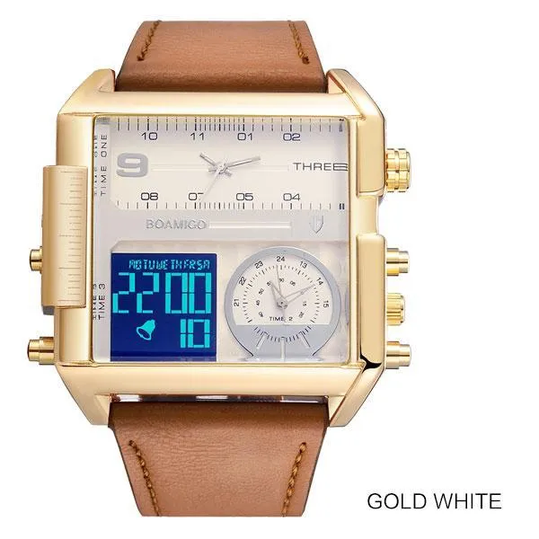 3-Timezone Luxury Sports Watch