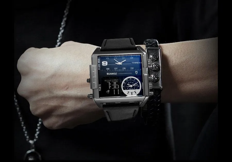 3-Timezone Luxury Sports Watch