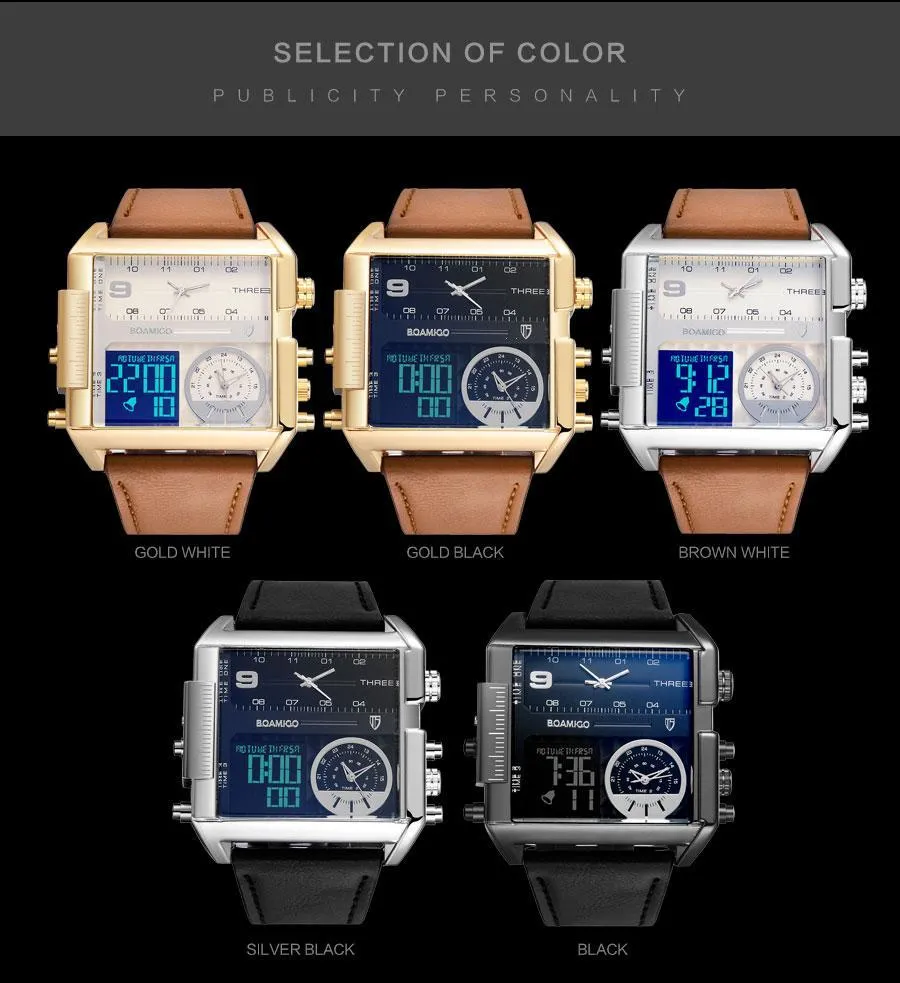 3-Timezone Luxury Sports Watch