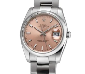 34mm Date Pink Salmon Index Dial 2018