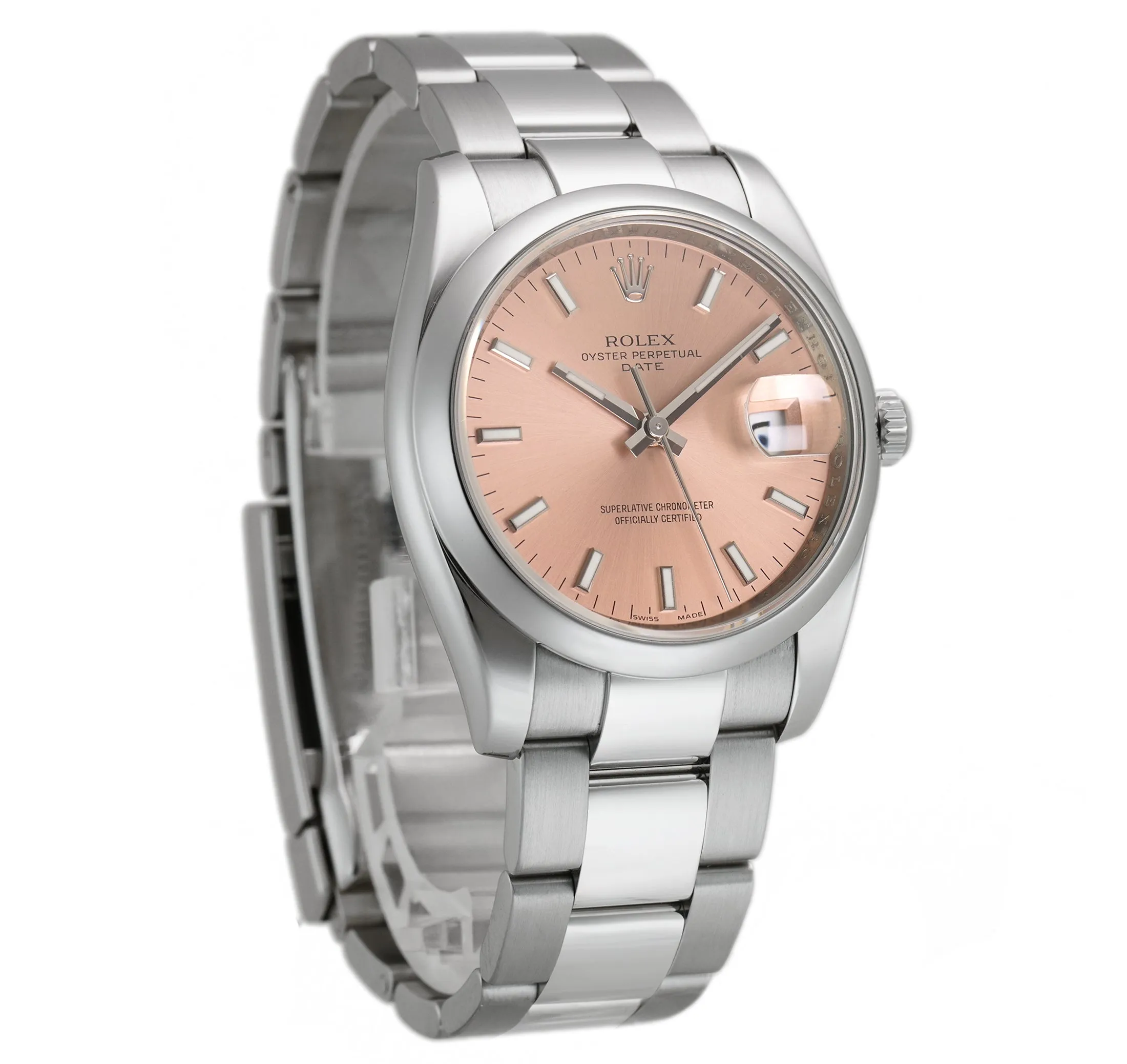 34mm Date Pink Salmon Index Dial 2018