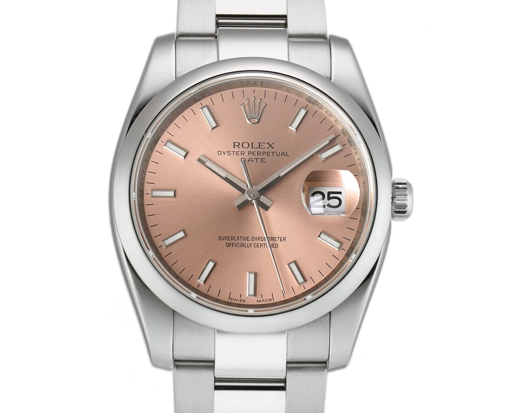 34mm Date Pink Salmon Index Dial 2018
