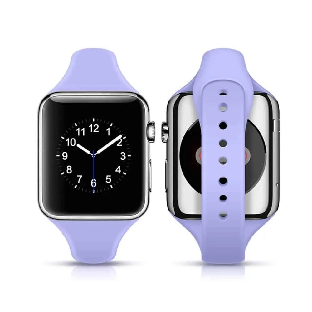38/40/41mm Apple Watch  Slim Style Silicone Strap - White